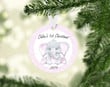 Personalized First Christmas With Elephant Ornament, Gift For Elephant Lovers Ornament, Christmas Gift Ornament