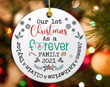 Personalized Our First Christmas As A Forever Family Ornament Adoption Keepsake Adoption Ornament Family Christmas Ornament Christmas Keepsake Christmas Ornament