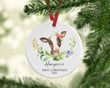 Personalized Cow With Flowers Ornament, Gifts For Cow Ornament, Christmas Gift Ornament