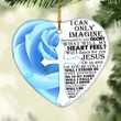 Jesus Half Rose With Cross I Can Only Imagine Home & Kitchen Christmas Ornament Decorative Hanging Ornamnets