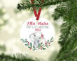 Personalized Baby 1st Christmas Ornament, Elephant Lovers Ornament, Christmas Gift Ornament