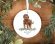 Personalized Brown Doodle Dog Ornament, Gifts For Dog Owners Ornament, Christmas Gift Ornament