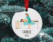 Personalized Massage Therapist Christmas Ornament Massage Therapist Gifts Massage Therapist Ceramic Ornaments Hanging Xmas Tree Gifts For Men Women