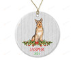 Custom Puppy Ornament - Personalized Pet Name Ornament, Berger Picard First Christmas Ornament, Berger Picard Dog Christmas Tree Ornament Hanging Christmas Tree Pet Ornament With Custom Name