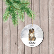 Personalized Australian Shepherd Dog On Snow Ornament, Gifts For Dog Owners Ornament, Snow Lover Gift Ornament