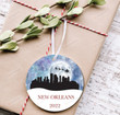 Personalized New Orleans Christmas 2022 Ornament, Santa And Reindeer Ornament, Christmas Gift Ornament