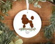 Personalized Red Apricot Poodle Dog Ornament, Gifts For Dog Owners Ornament, Christmas Gift Ornament