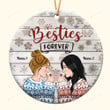 Personalized Christmas Ornaments Besties Forever Ornament Keepsake Gifts For Friends Best Sisters Hanging Decoration Christmas Xmas Noel
