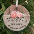 Personalized Flower Couple 25 Year And Counting Ornament Gifts Couple Deer For Lover Husband Wife Valentines Day Gifts Crafts Hanging Car Window Dress Up Great Gifts For Parents On Wedding Anniversary
