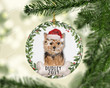 Personalized Norfolk Terrier Ornament, Gifts For Dog Owners Ornament, Christmas Gift Ornament