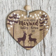 Customized Deer Couple Our First Married Ornament 2021 Christmas Christmas Tree Hanging Decoration For New Couple Bestfriend From Colleague Friend On Christmas Wedding Decoration