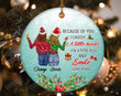 Customized Friends Ornament Because Of You I Laugh A Little Harder Sister Ornament To My Friend House Hanging Hall Ornament From Colleague Neighbor On Anniversary Christmas Occasions