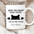 Happy Halloween Human Servant Mug, Funny Gifts For Cat Lovers, Cat Mom Cat Dad Coffee Mug