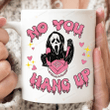 No You Hang Up Scream Mask Mug, Funny Halloween Gifts For Women, Horror Movie Mug, Halloween Mug, Scream Halloween Mug