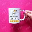 I Love You A Thousand Yellow Daisy Mug Kitchen Cup Decoration Table Gifts From Family Lover Motivational From Her Him Inspiration On Family's Day
