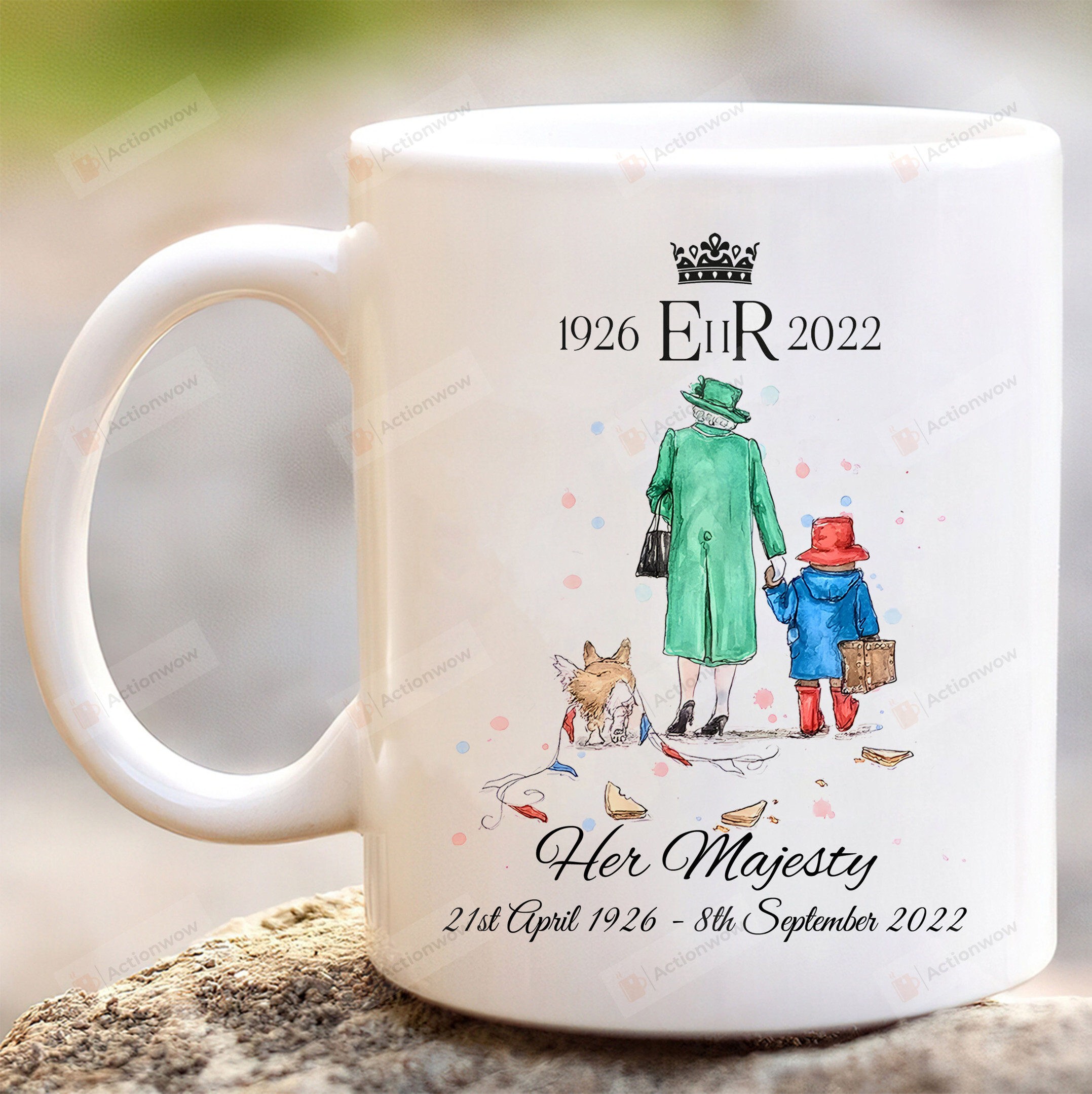 Rip Queen Elizabeth Ceramic Coffeemug, Queen Elizabeth Her Majesty Mug, Rest In Peace Queen Elizabeth Mug, Queen Of England Mug