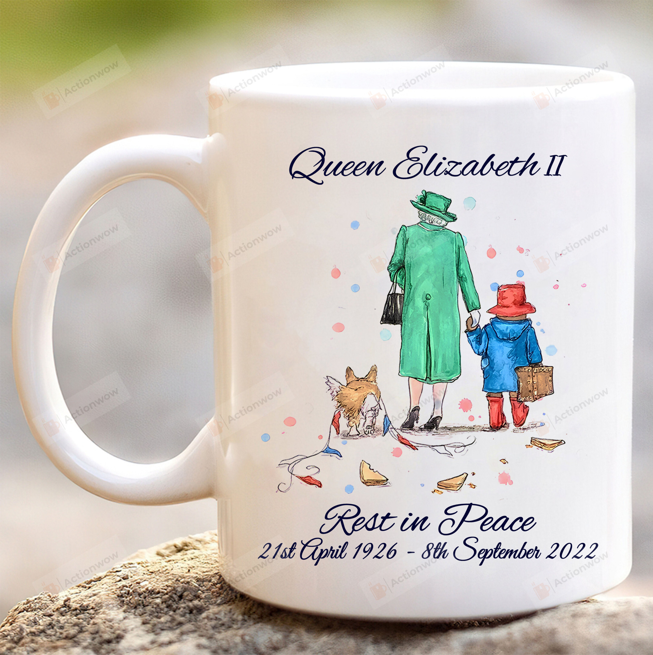Rip Queen Elizabeth Ceramic Coffee Mug, Rest In Peace Queen Elizabeth Ii Mug, Her Majesty The Queen Elizabeth Mug, Queen Of England Mug