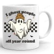 I Ghost People All Year Round Mug, Halloween Mug, Funny Halloween Gifts, Halloween Coffee Mug, Gifts For Friend For Family