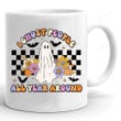 I Ghost People All Year Around Mug, Funny Halloween Mug, Halloween Coffee Mug, Gifts For Halloween