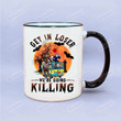 Get In Loser We're Going Killing Horror Movies Mug, Halloween Coffee Cup Gifts For Men For Women Loves Horror Movies Characters