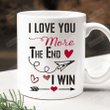 Mom Mug, I Love You The End I Win Mug, Mothers Day Mug, Birthday Christmas Gifts For Mom Grandma