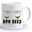 Funny Cute Boo Bees Halloween Ghost Coffee Mug, Halloween Gifts To Kids, Halloween Mug, Spooky Mug