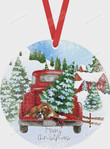 Boxer Merry Christmas Ornament, Red Truck With Christmas Tree Ornament, Christmas Gift Ornament