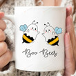 Boo Bees Mug, Funny Halloween Spooky Season Coffee Cup, Halloween Boo Bees Gifts For Women For Men, Party Trick Or Treat Cup