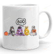 Halloween Ghost Dogs Mug, Funny Trick Or Treat Party Halloween Gifts For Women For Men, Spooky Season Idea For Dog Mom Dog Dad