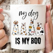 My Dog Is My Boo Mug, Cute Halloween Shirt, Spooky Dog Mug, Spooky Pumpkin Mug, Ghost Dog, Gifts For Dog Mom Dog Lovers, Halloween Gifts