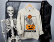 Skeleton Pumpkin Drink Coffee Sweatshirt, Staying Alive Sweatshirt Gifts For Women For Men, Skull Lover Gifts