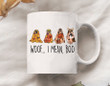 Woof I Mean Boo Mug, Funny Ghost Dog Mug, Halloween Mug Gifts For Dog Lovers Dog Dad Dog Mom, Spooky Season Mug