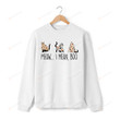 Meow I Mean Boo Sweatshirt, Funny Ghost Cat Sweatshirt, Halloween Sweatshirt Gifts For Cat Lovers Cat Dad Cat Mom, Spooky Season Sweatshirt