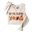 Tis The Season Sweatshirt, Fall Pumpkin Sweatshirt, Football Sweatshirt For Women, Women Fall Tees, Cute Pumpkin Sweatshirt