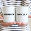 Momster Dadcula Mug, Halloween Horror Mug Gifts For Dad For Mom From Son And Daughter, Funny Halloween Cup For Parents