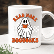 Book Ghost Mug, Read More Books Mug, Cute Boo Halloween Mug, Halloween Gifts For Book Lovers Bookworm For Best Friends