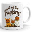 Pet All The Pupkins Dog Mug, Funny Halloween Dog Mug, Ghost Dog Mug, Retro Spooky Season Mug