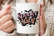 Spooky Babe Ceramic Coffee Mug, Spooky Vibes Funny Mug, Retro Spooky Babe Mug, Funny Fall Mug
