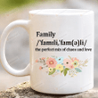Family Definition Mug, Family Mug, Birthday Christmas Gifts For Mom Dad Family Members