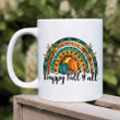 Happy Fall Y'all Rainbow Pumpkin Mug, Fall Gifts For Women Fall Mug, Harvest Mug, Thanksgiving Gift