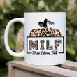 Milf Man I Love Fall Coffee Mug, Milf Mug, Funny Pumpkin Fall Mug, Funny Autumn Seasons Lover Mug, Breast Cancer Awareness Mug