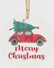 Merry Christmas Ornament, Red Car Hanging Xmas Tree Ornament, Christmas Gift Ornament