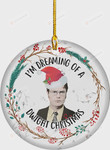 I Am Dreaming Of A Dwight Christmas Ornament, Movie Character Ornament, Christmas Gift Ornament