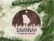 Christmas Tree With Savannah Georgia It's Where Our Story Began, Christmas Gift Ornament