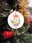 Personalized Deer Ornament, Deer Lover Gift Ornament, Christmas Keepsake Gift For Baby Ornament