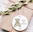 Personalized Our First Christmas Ornament, Gift For Bear Lover Ornament, Christmas Gift Ornament