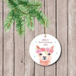 Personalized Llama Baby's First Christmas Ornament, Llama Lover Gift Ornament, Christmas Keepsake Gift Ornament
