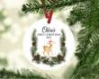 Personalized First Christmas Ornament, Gift For Deer Lovers Ornament, Christmas Gift Ornament