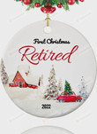 Personalized First Christmas Retired Ornament, 1st Retired Ornament, Retirement Gifts For Coworker Ornament