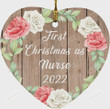 Personalized First Christmas As Nurse Ornament, Newly Nurse Ornament Gift, Christmas Ornament Gift